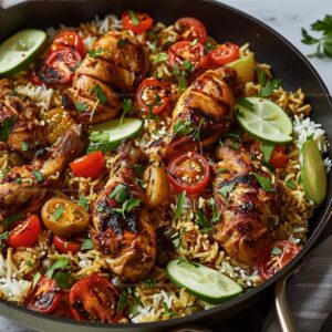 Flavorful One Pot Shawarma Chicken And Rice Recipe