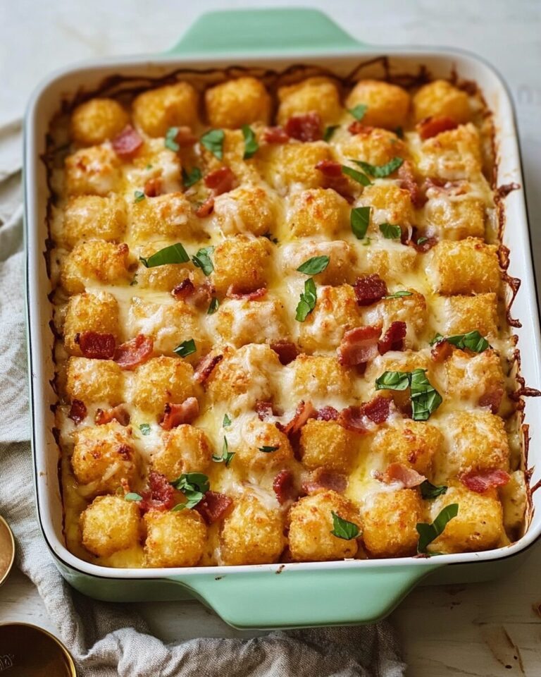 Creamy Chicken Bacon Ranch Tater Tot Bake Recipe