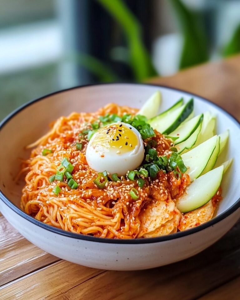 Korean Spicy Cold Noodles with Gochujang Sauce Recipe