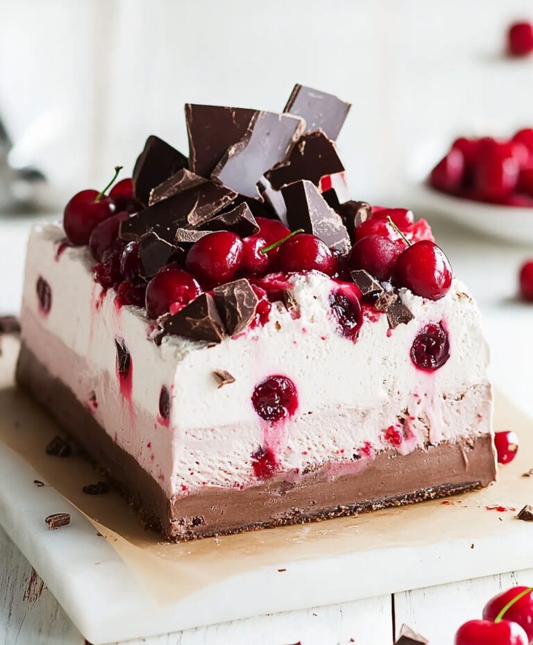 Cherry Chocolate Ice Cream Cake Recipe
