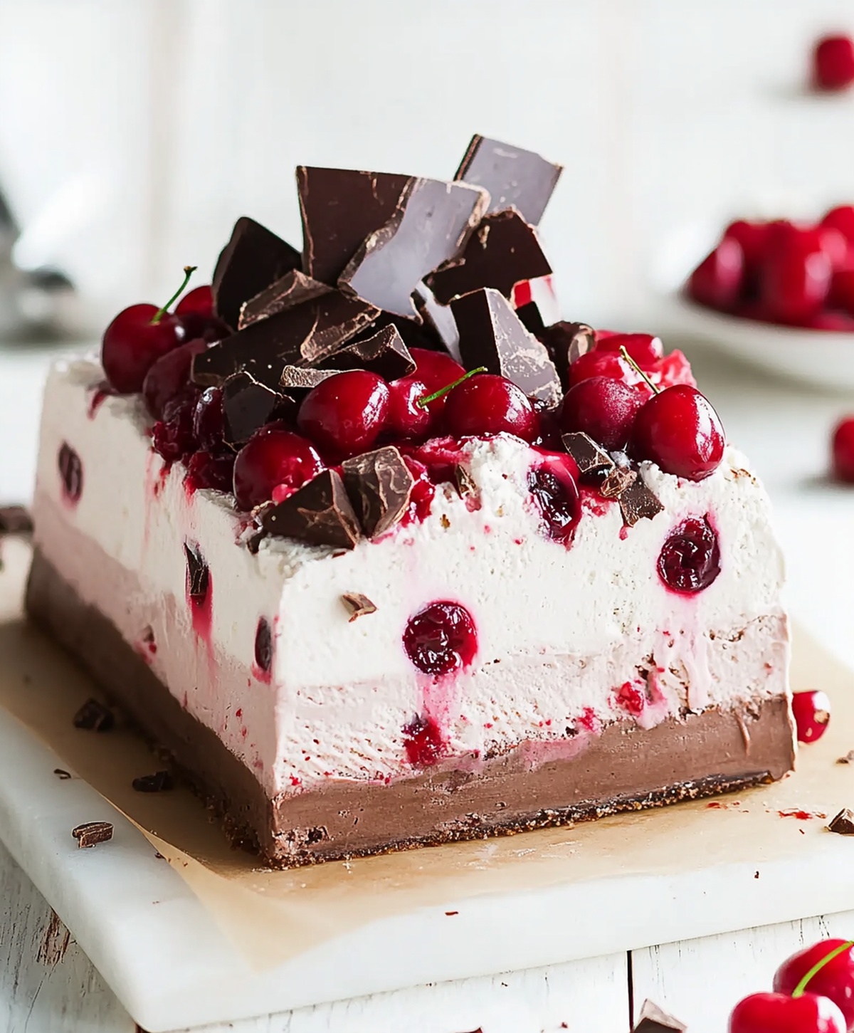 Cherry Chocolate Ice Cream Cake Recipe