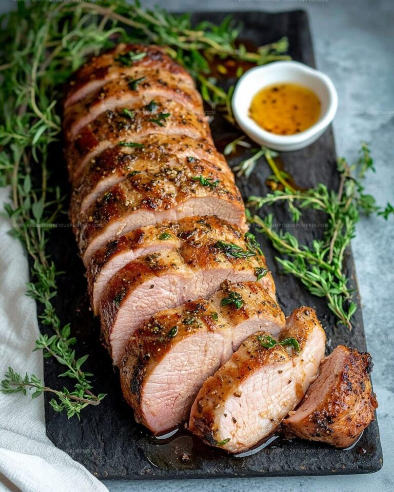 Roasted Pork Tenderloin with Savory Pan Sauce Recipe