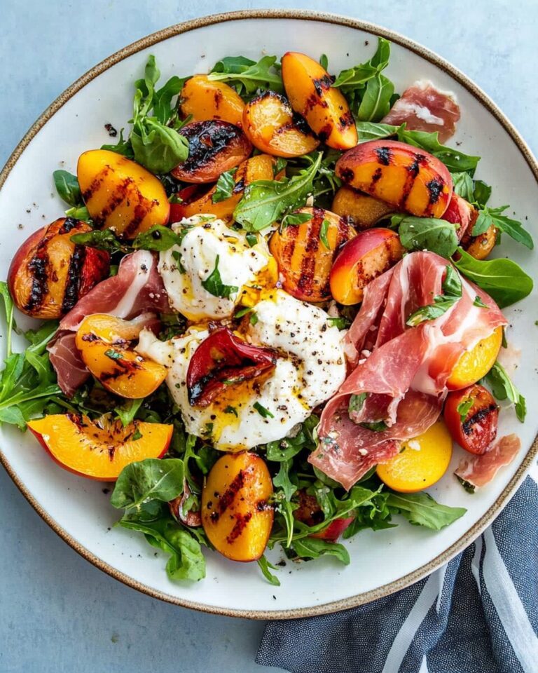 Sweet and Savory Grilled Nectarine Burrata and Prosciutto Salad Recipe