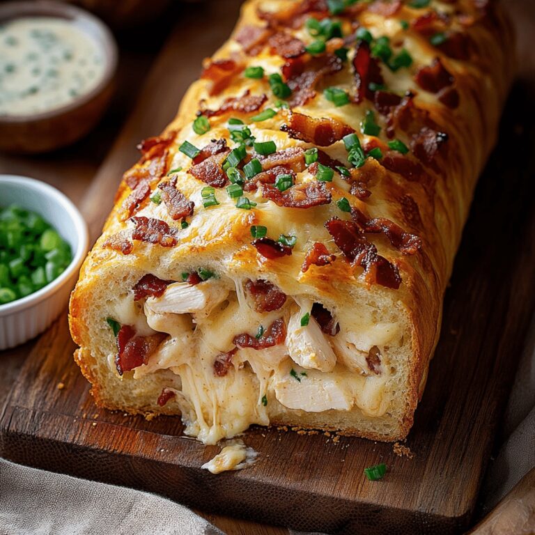 Hearty Chicken Bacon Ranch Stuffed Bread Recipe