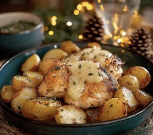 Herbaceous Garlic Parmesan Chicken And Potatoes Recipe