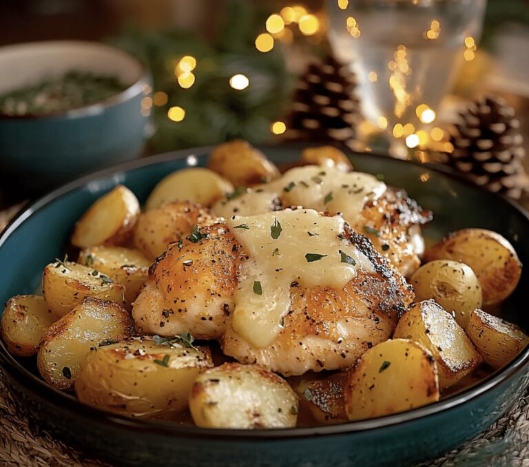 Herbaceous Garlic Parmesan Chicken And Potatoes Recipe