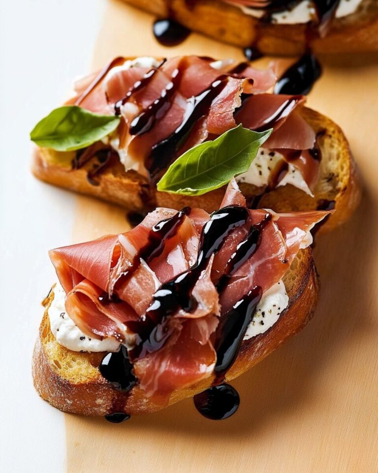 Gourmet Prosciutto and Balsamic-Drizzled Crostini Recipe