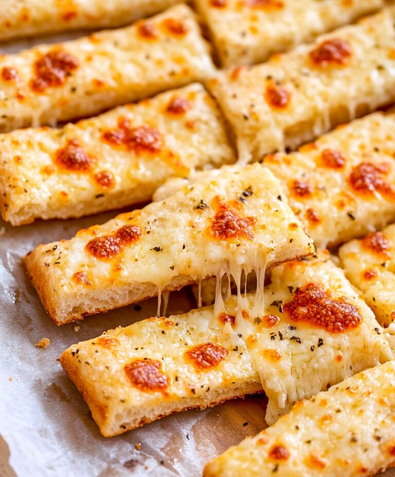 Homemade Cheesy Garlic Breadsticks Recipe