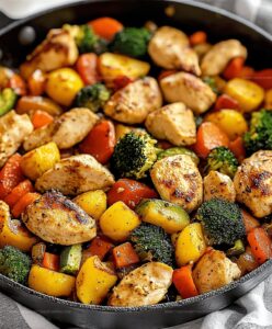 Healthy Chicken And Vegetables Skillet Recipe