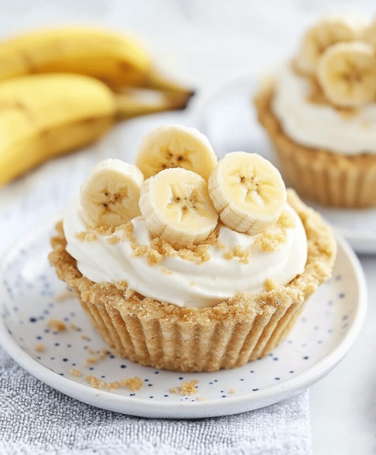 Unbaked Mini Banana Cream Pies Recipe