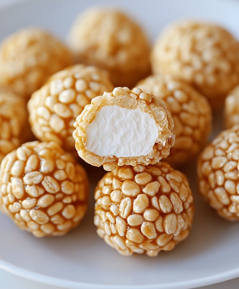 Caramel Marshmallow Rice Krispie Balls Recipe