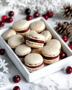 White Chocolate Cranberry Macarons Recipe
