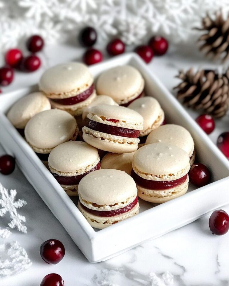 White Chocolate Cranberry Macarons Recipe