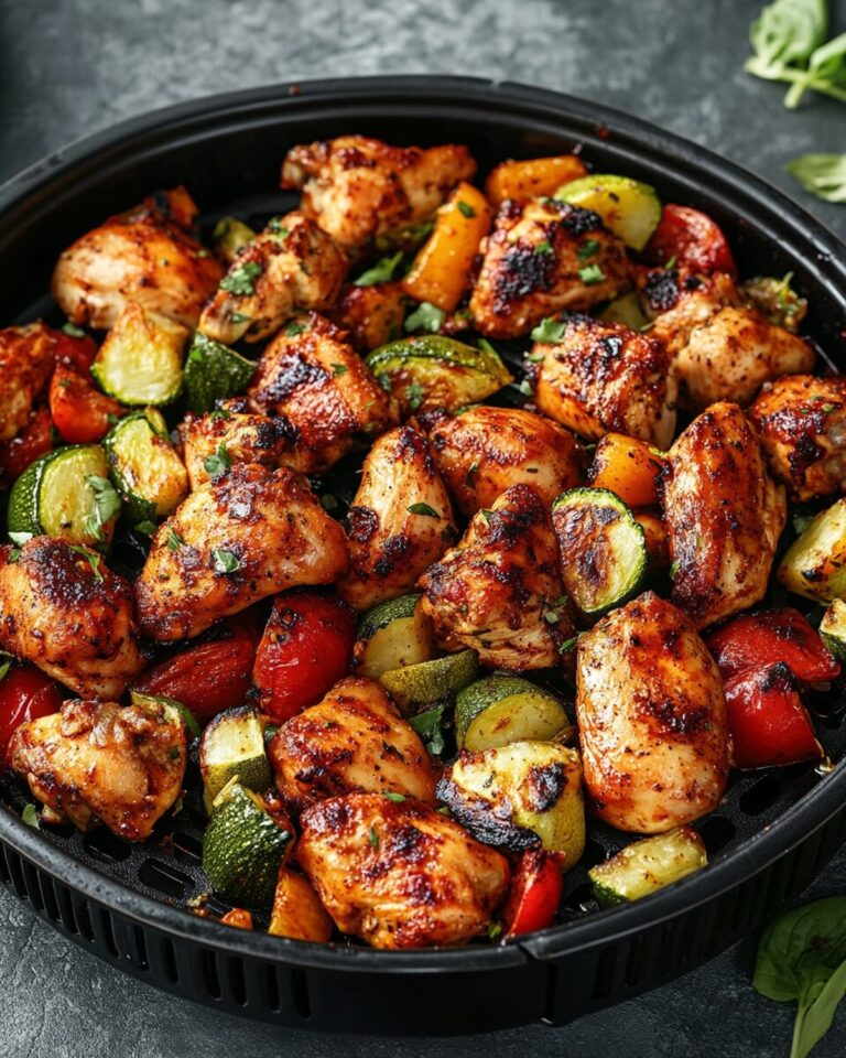 Crispy Air Fryer Chicken with Vibrant Vegetables Recipe