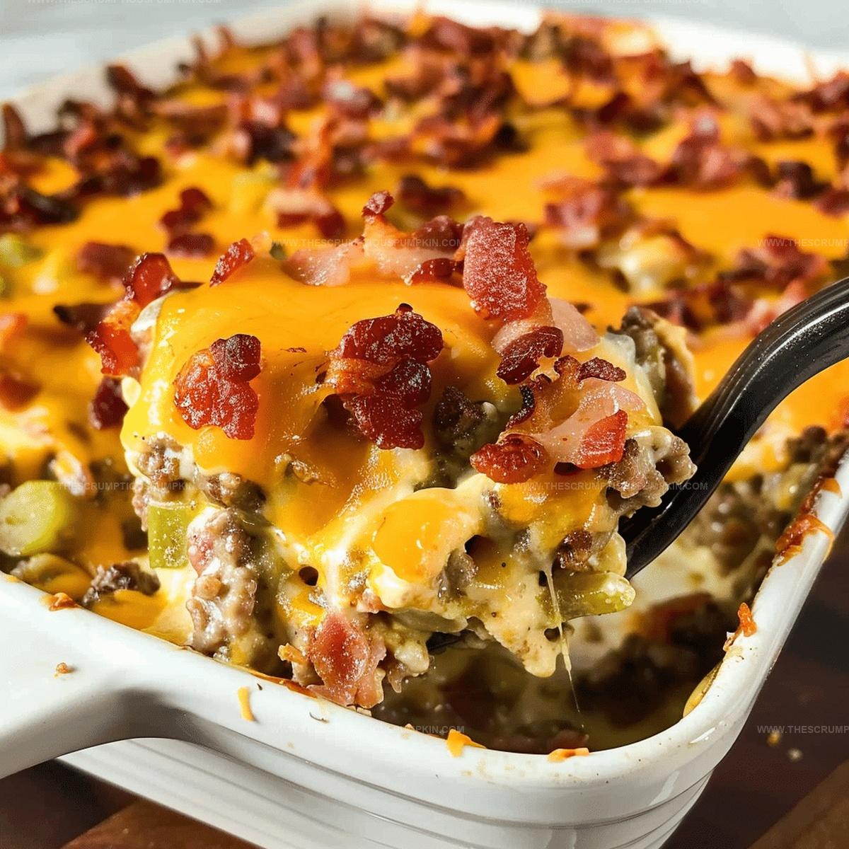 Low-Carb Bacon Cheeseburger Casserole Recipe