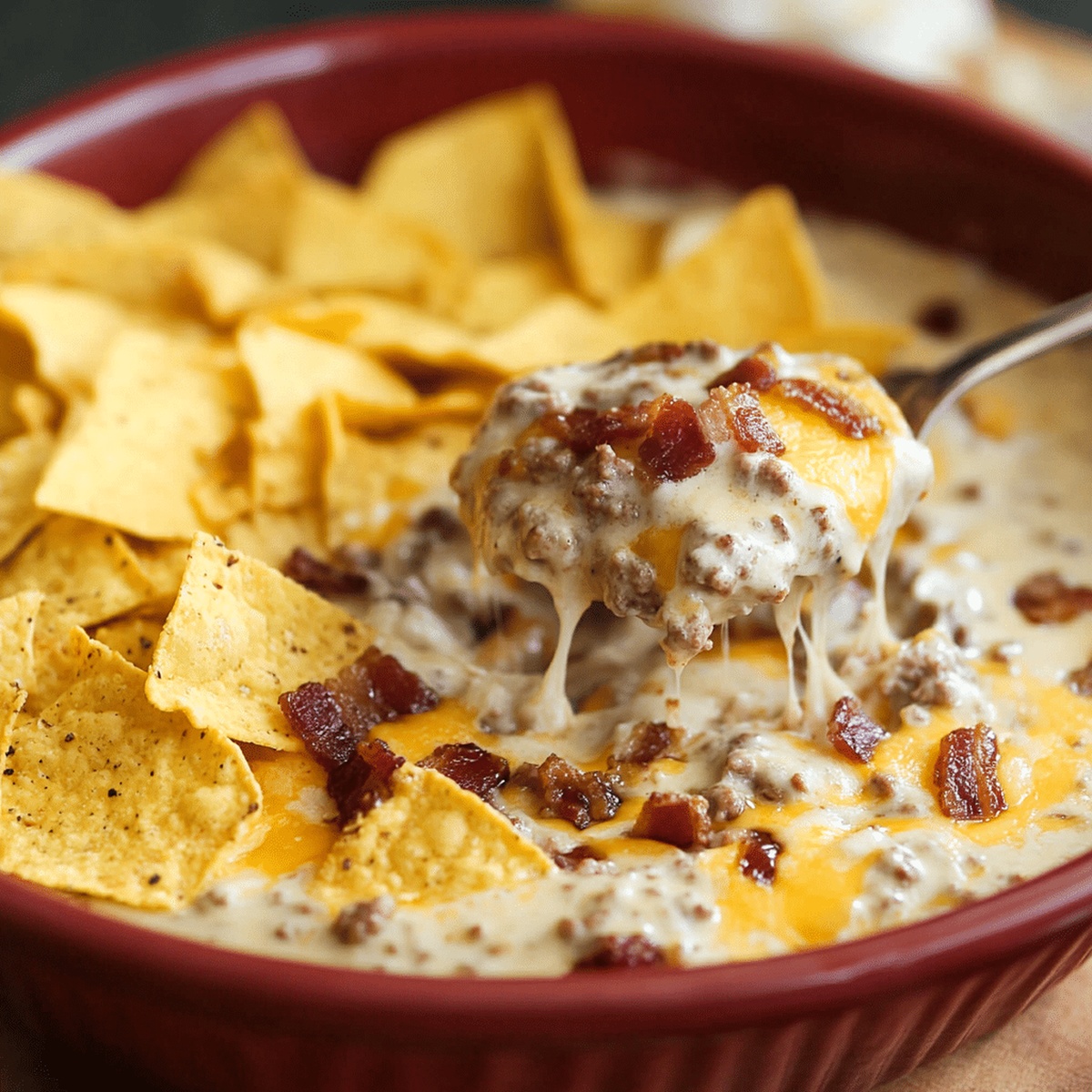 Creamy Bacon Cheeseburger Dip Recipe