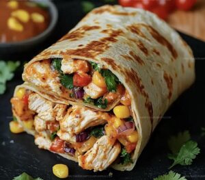 Crunchy Southwestern Chicken Wrap Recipe