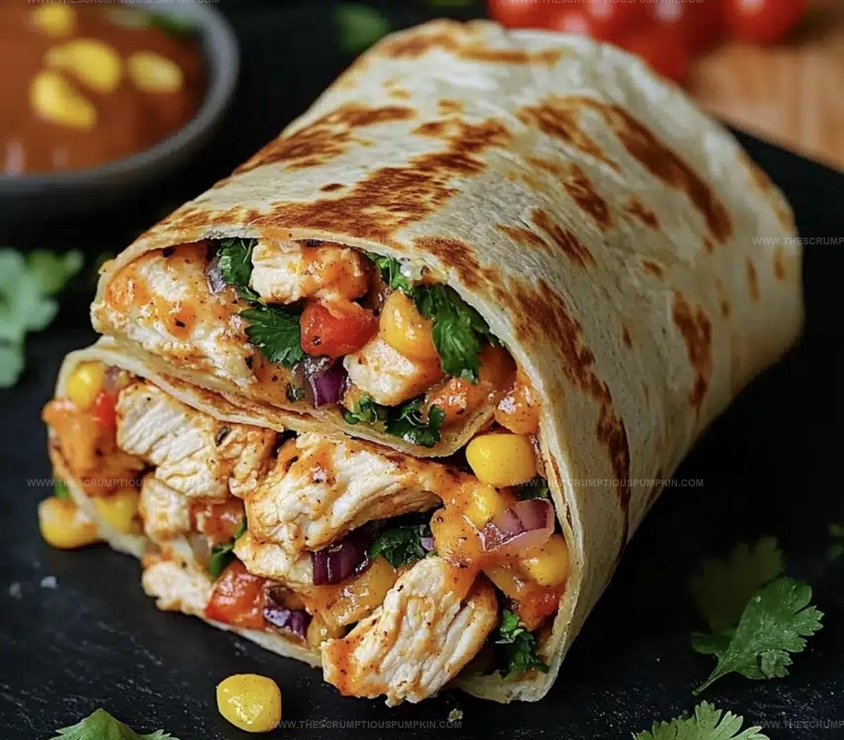 Crunchy Southwestern Chicken Wrap Recipe