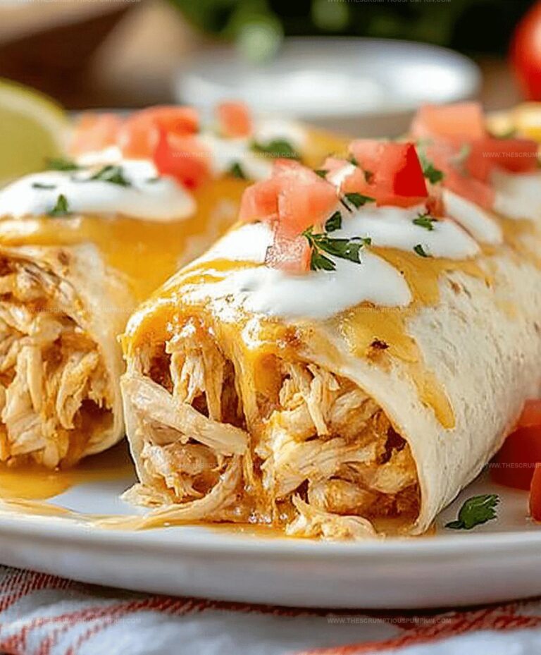 Smothered Baked Chicken Burritos Recipe