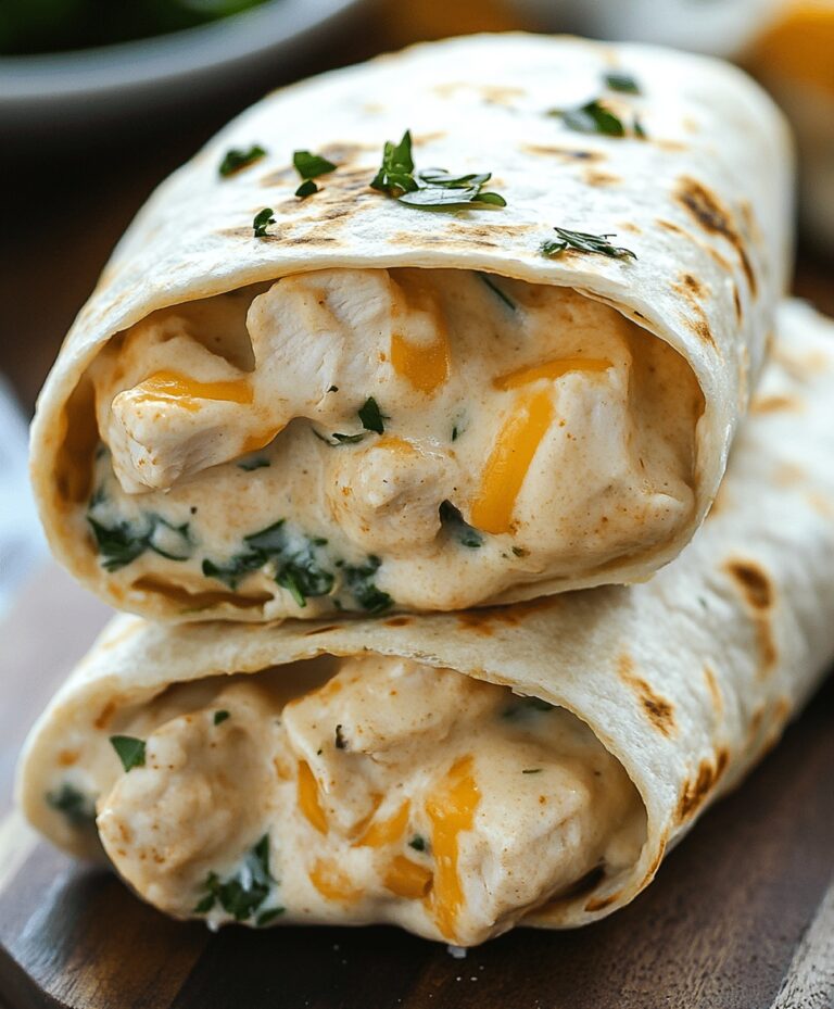 Cheddar Garlic Chicken Wraps Recipe