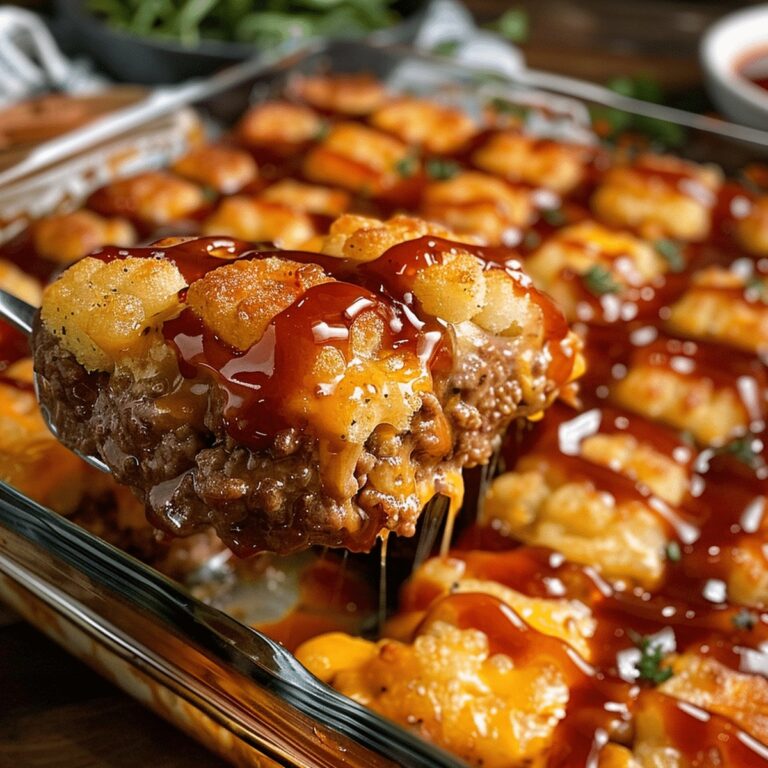 Cheesy Tater Tot Meatloaf Casserole Recipe