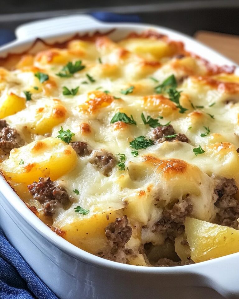 Mega-Cheese Hamburger Potato Casserole Recipe