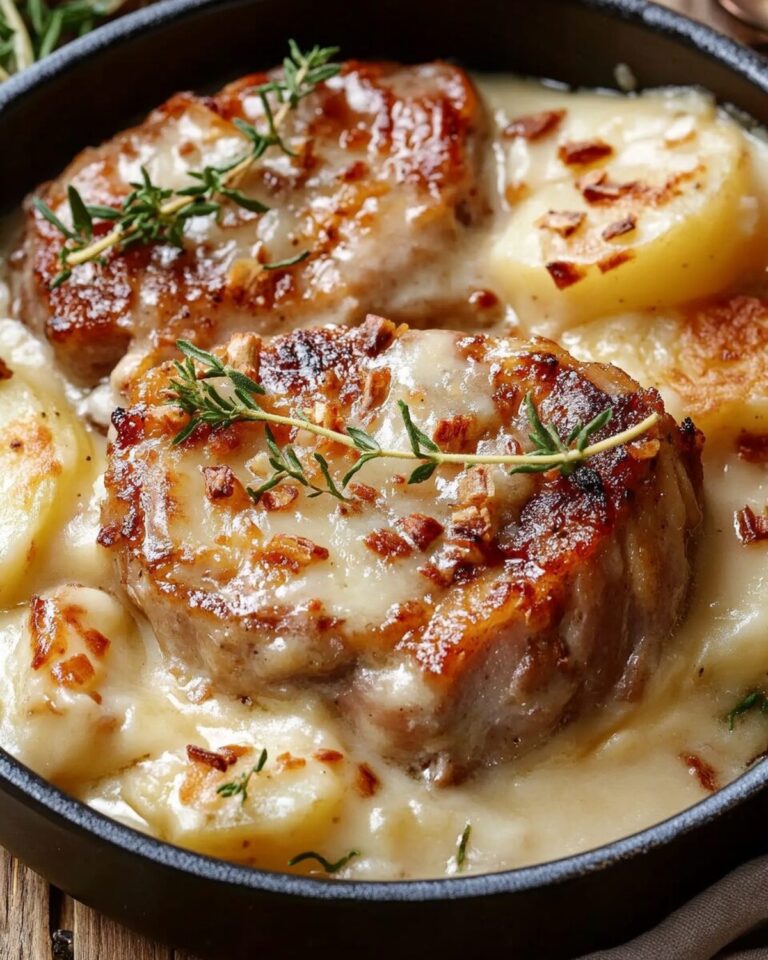 Smothered Pork Chop Scalloped Potato Casserole Recipe
