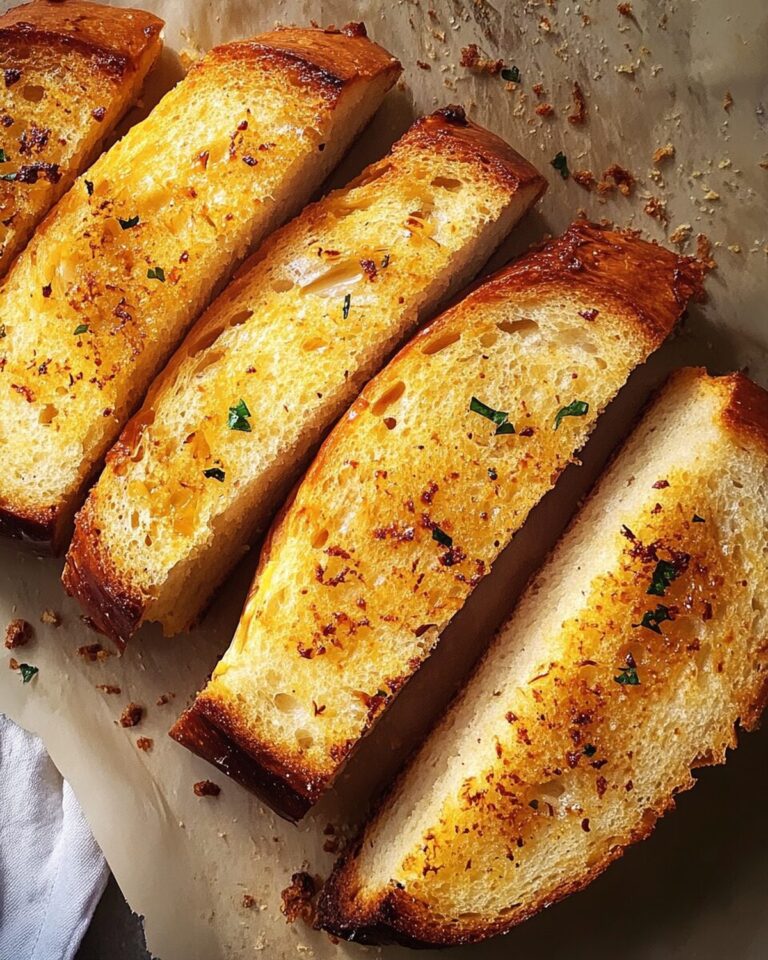 Perfectly Toasted Garlic Bread with Butter and Herbs Recipe