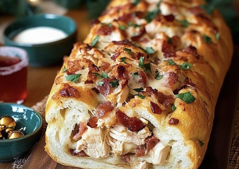 Hot Chicken Bacon Ranch Stuffed Bread Recipe