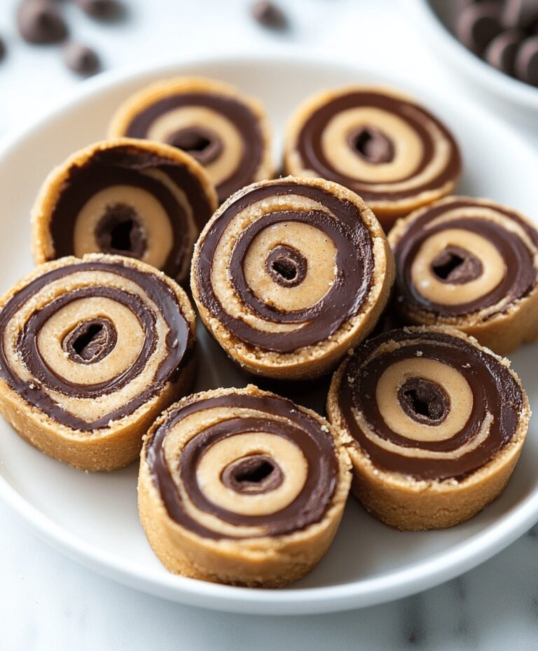 No Bake Chocolate Peanut Butter Pinwheels Recipe