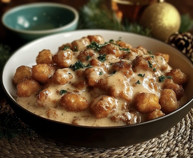 Hearty Tater Tot Breakfast Bowl With Sausage Gravy Recipe