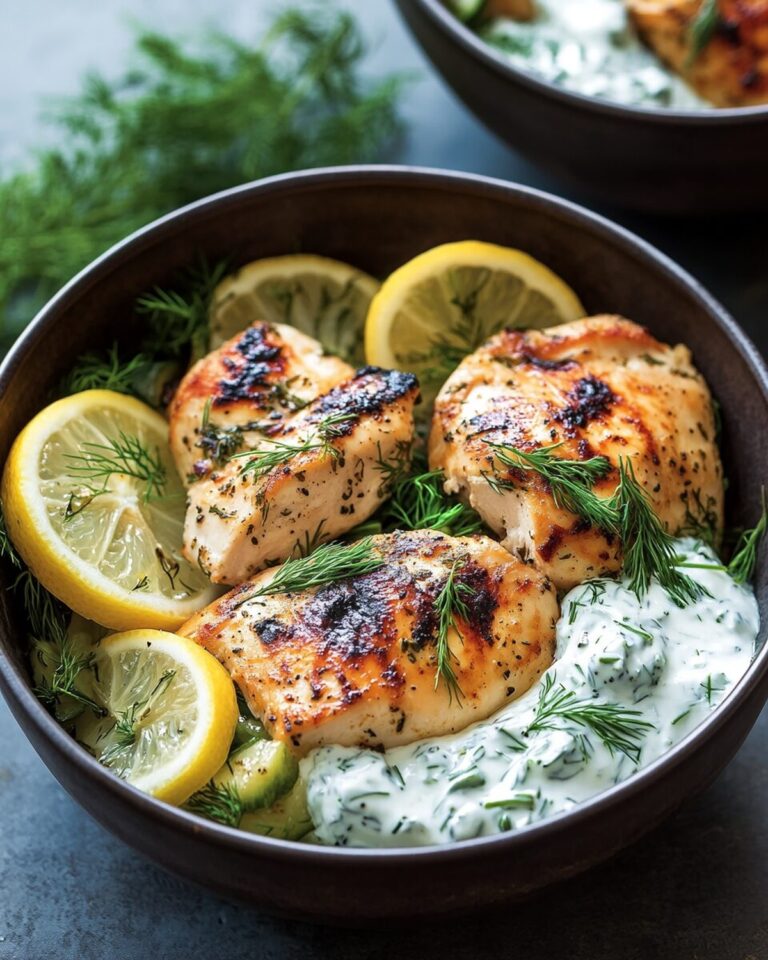 Mediterranean Lemon-Dill Chicken Bowls Recipe