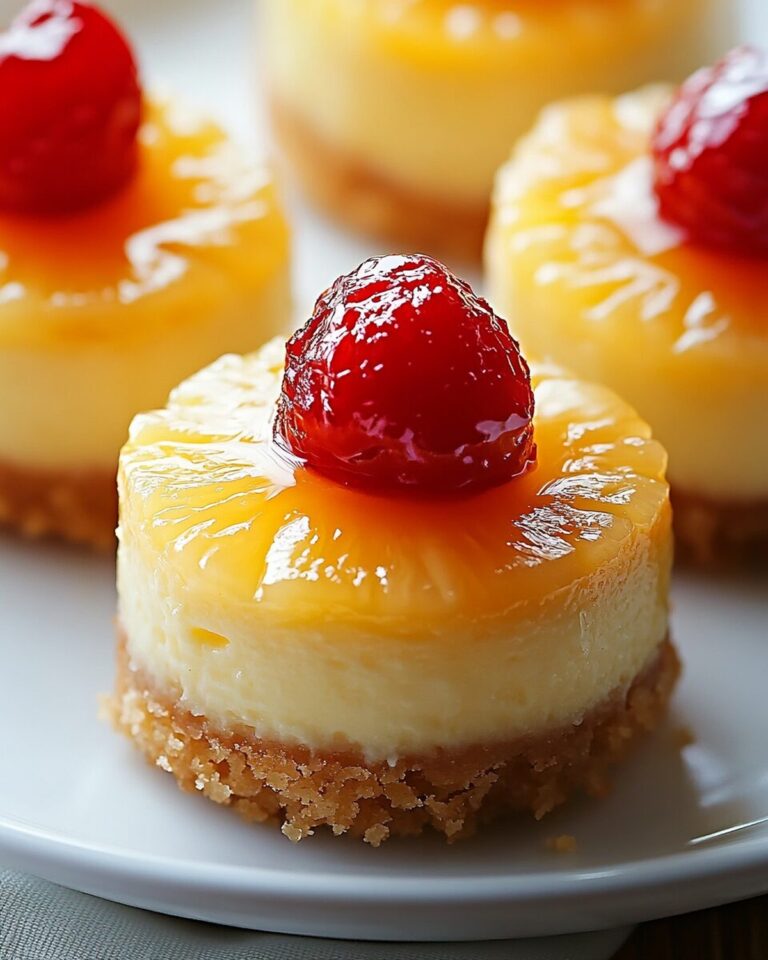 Golden Pineapple-Infused Cheesecake Bites with a Caramel Drizzle Recipe