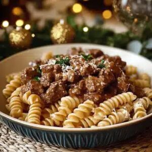 Sizzling Beef And Rotini In Garlic Parmesan Sauce Recipe