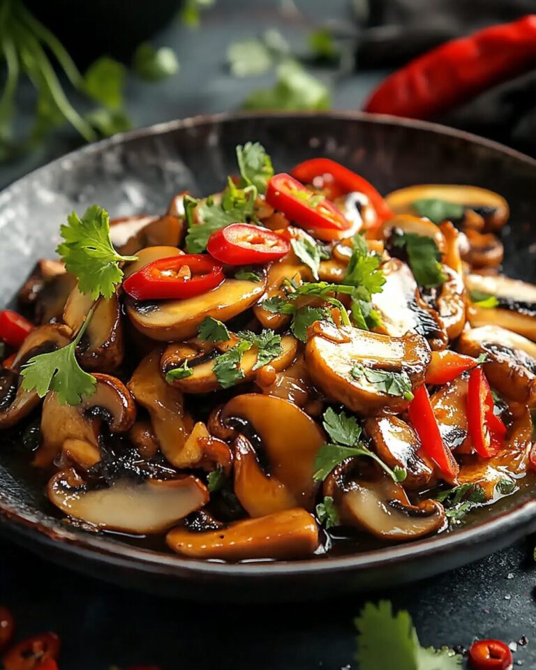 Spicy Indo-Chinese Chilli Mushroom Delight Recipe