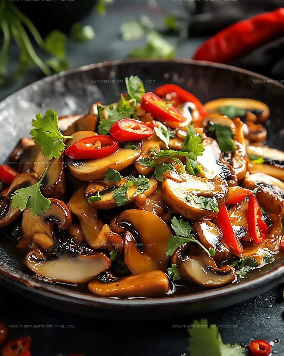 Spicy Indo-Chinese Chilli Mushroom Delight Recipe