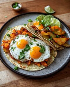Golden Crispy Potato Egg Tacos with Gooey Cheese Recipe