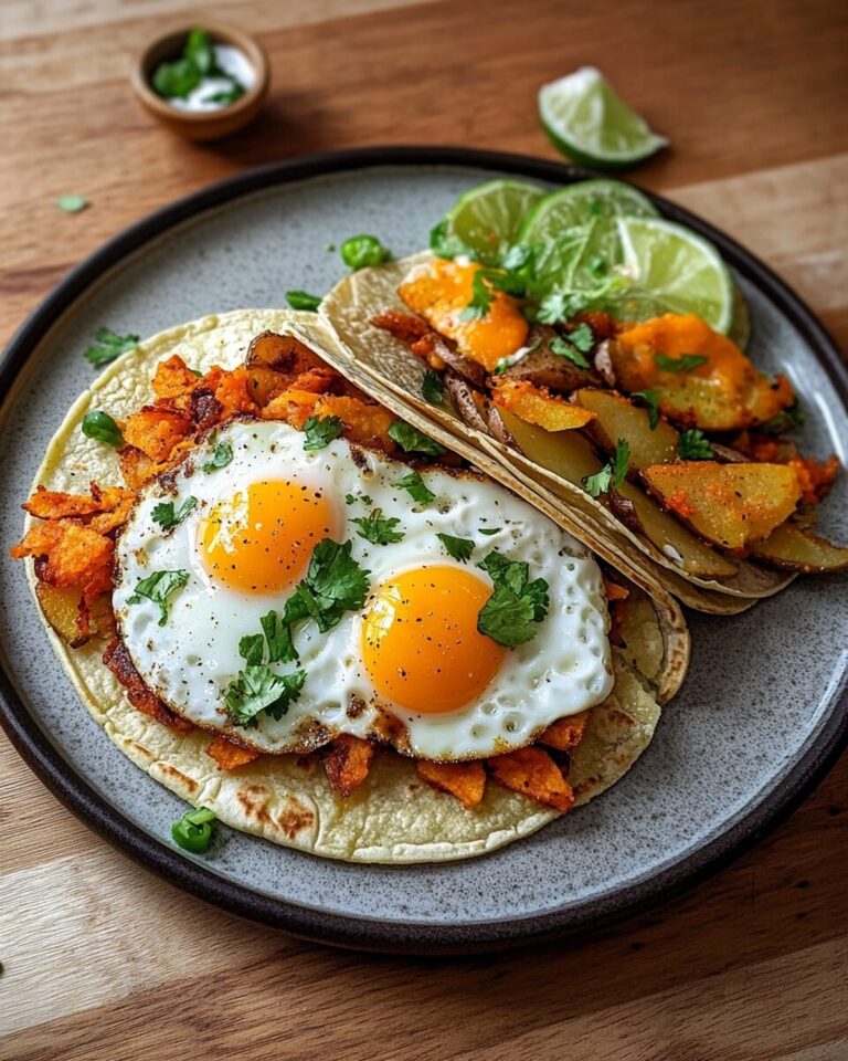 Golden Crispy Potato Egg Tacos with Gooey Cheese Recipe