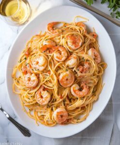 Shrimp Pasta With Creamy Tomato White Wine Sauce Recipe