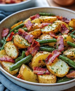 Country Ranch Green Beans And Potatoes With Bacon Recipe