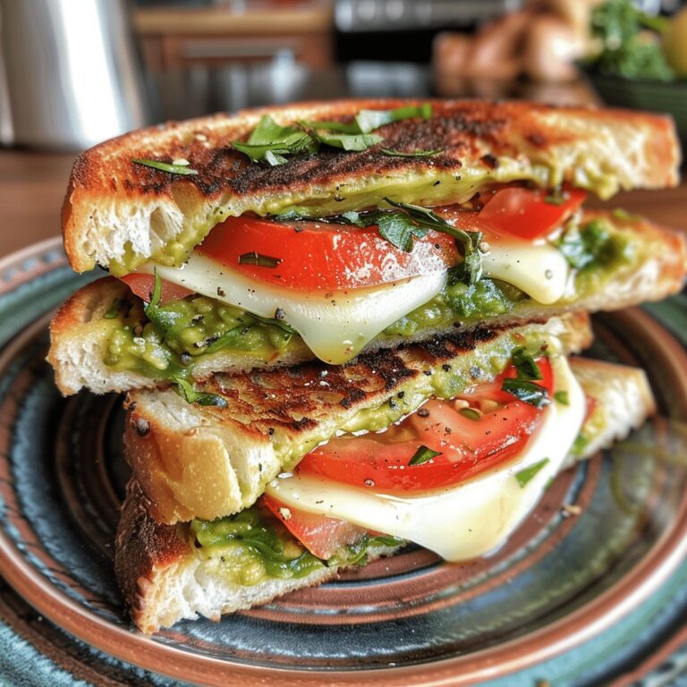 Avocado, Mozzarella, and Tomato Grilled Cheese Recipe