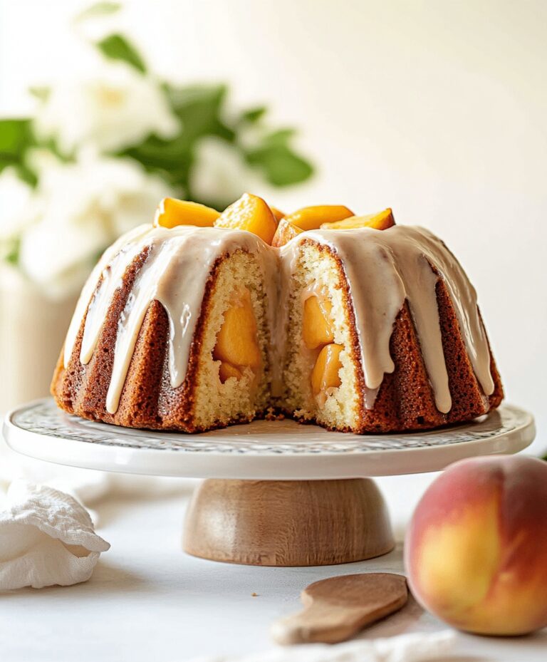 Peach Bundt Cake With Brown Butter Icing Recipe