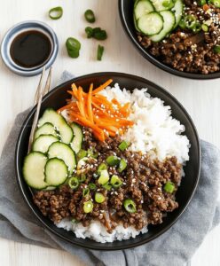 Delicious Korean Ground Beef Bowl Recipe