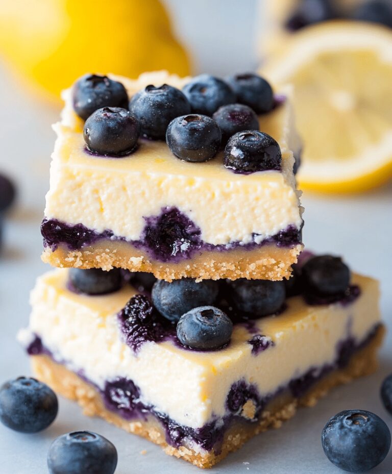 Lemon Blueberry Cheesecake Bars Recipe