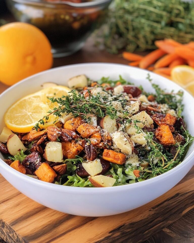 Vibrant Harvest Salad with Zesty Lemon Thyme Dressing Recipe