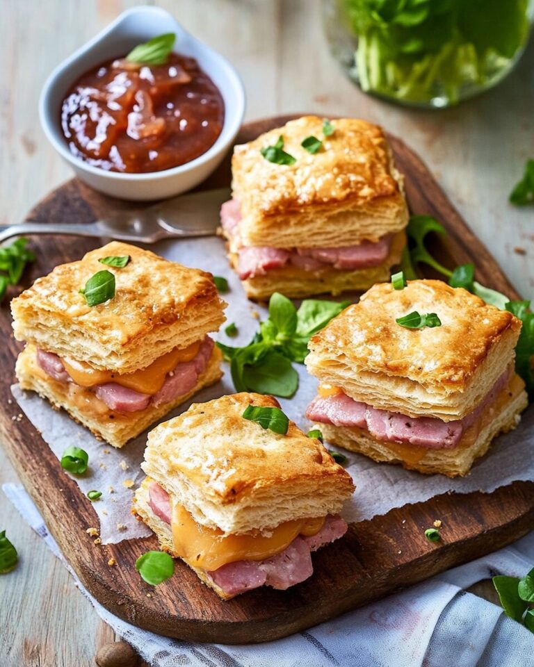 Buttery Biscuits with Ham and Sweet Mustard Recipe