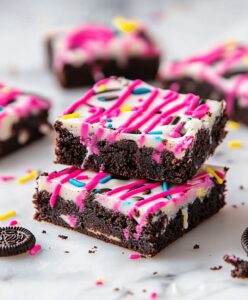 Decadent Birthday Cake Oreo Fudge Brownies Recipe