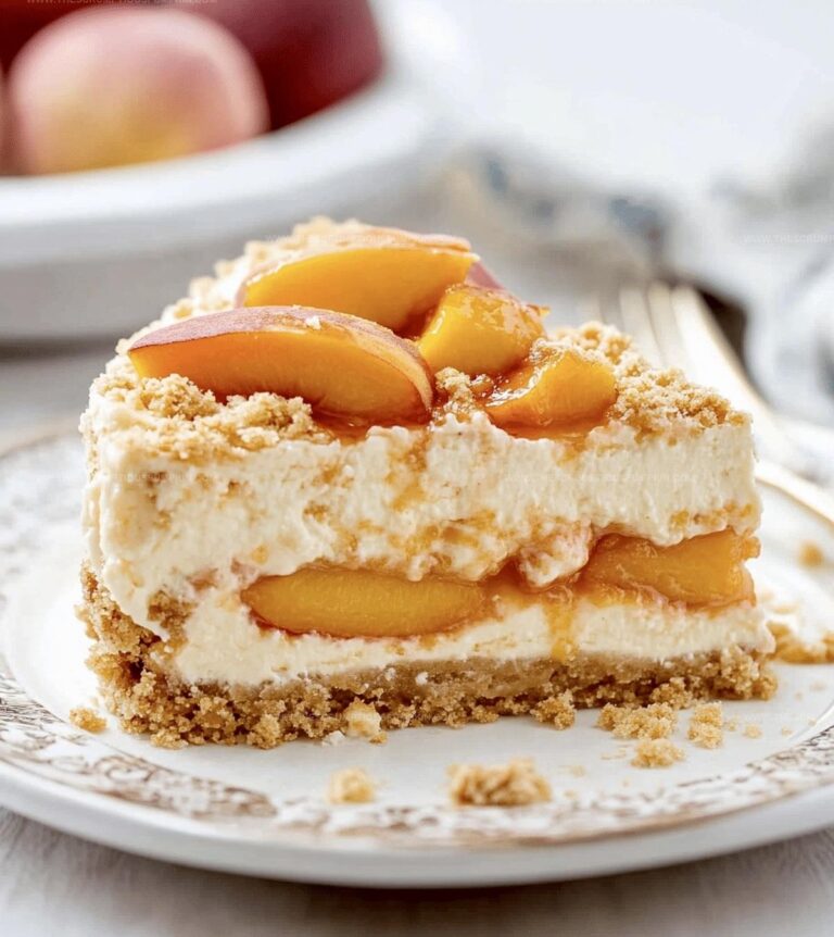 Caramelized Peach Cobbler Cheesecake Recipe
