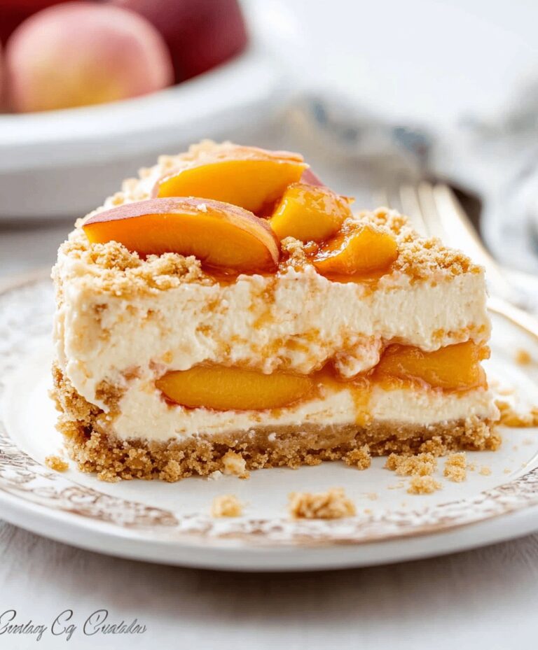 Caramelized Peach Cobbler Cheesecake Recipe