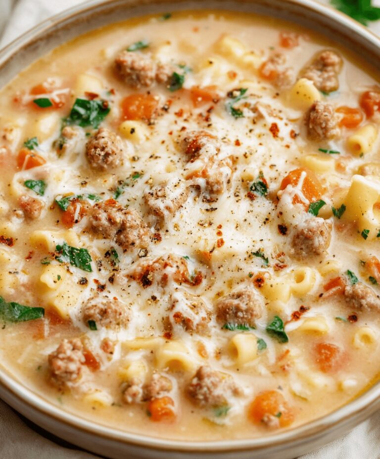 Creamy Parmesan Italian Sausage Soup Recipe